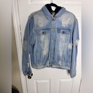 Rue21 Light Blue Distressed Denim Jacket